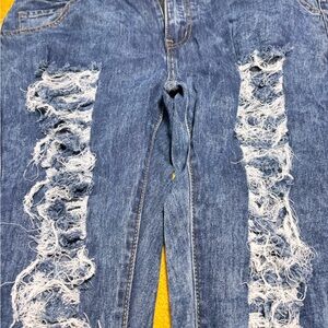 Distressed Blue Women's Jeans